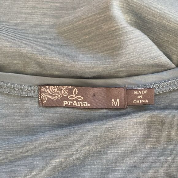 Prana Dusty Blue Women's Lightweight Short Sleeve Everett Top Size Medium - Picture 6 of 8